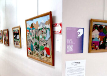 Las obras están expuestas en la biblioteca de la UPR de Ponce. (Foto suministrada)