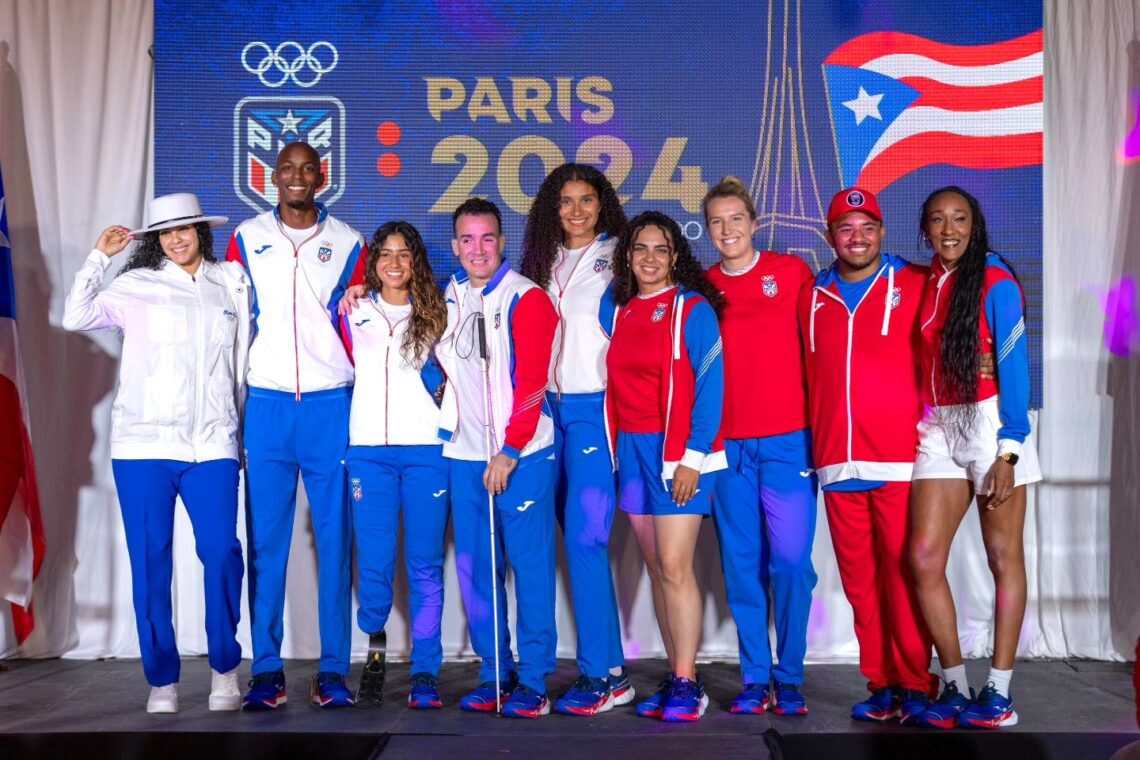 Varios de los atletas que representarán a Puerto Rico en París 2024. (Foto: COPUR / Facebook)