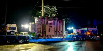 Traslado del transformador de Caguas a San Juan. (Foto: LUMA Energy)